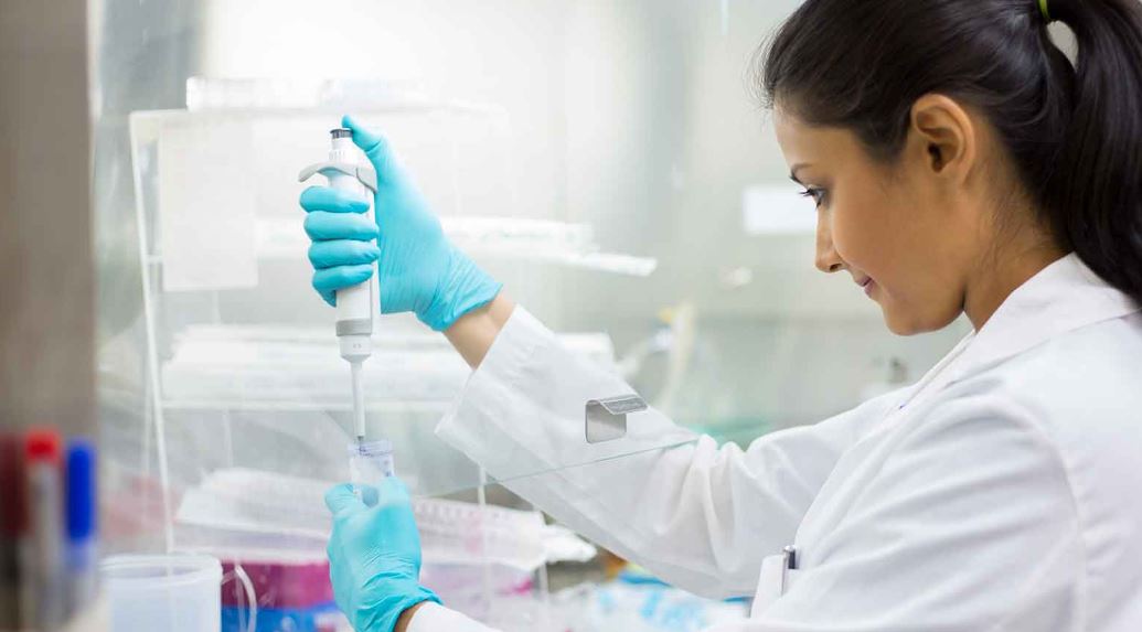 Laboratory Exam scientist working in a lab